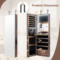 Multipurpose Storage Cabinet with 4 Drawers-Rustic Brown
