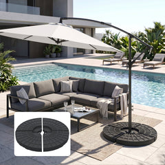 Set of 4 Umbrella Base Weights Outdoor Parasol Holder for Cross Base Portable