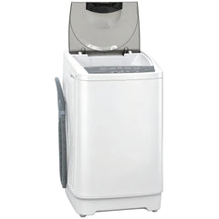 Compact Washer, Portable Washing Machine, Full Automatic Washer with 8 Programs and 6 Water Levels, White