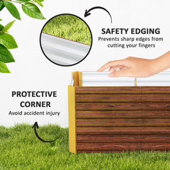 Set of 2 Galvanized Metal Planters for Outdoor Plants, 4' x 2' x 2' Raised Garden Bed, Dark Grey