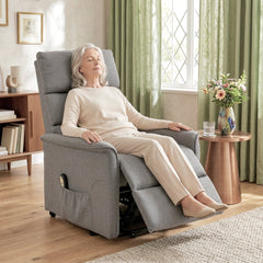 Lift Chair for Elderly, Power Chair Recliner with Remote Control, Side Pockets for Living Room, Blue