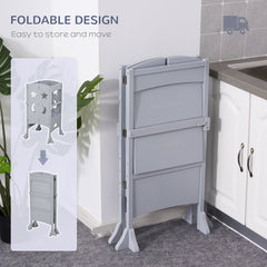 Step Stool with Safety Rail and Support Handles Kitchen Counter Step-up Helper