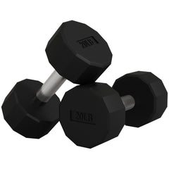2 x 10lbs Dumbbells Set with Non-Slip Grip, Rubber Covered Weights for Men Women Home Gym Workout