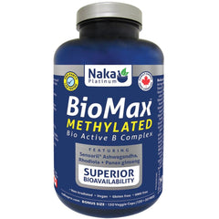 Naka Platinum BIOMAX METHLATED (B Complex), 150 VCaps