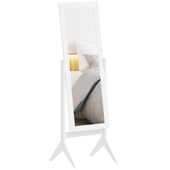 Full Length Mirror, Free Standing Full Body Mirror with Rectangular Frame, Adjustable Angle for Dressing Room, Bedroom, Living Room, Dark Brown