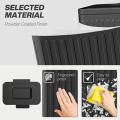 Trash Can, 2 x 5.3 Gallon (2 x 20 L) Garbage Can with Soft-Close Lid, Removable Inner Buckets for Kitchen Home Office