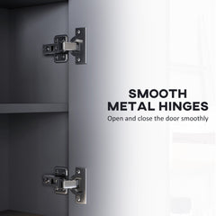 Wall Mounted Bathroom Medicine Cabinet with Mirror and Shelves, Grey
