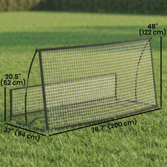 2-in-1 Portable Soccer Rebounder Net, Dual-Sided and Foldable Bounce Back Net with Carry Bag for Soccer Baseball