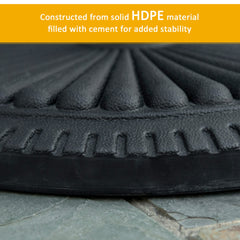 Patio Umbrella Base Stand, Round Cement Parasol Holder for Outdoor, Patio, Garden, Beach, Fits Φ1.4", Φ1.5" and Φ 2" Pole, Black