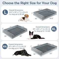 Orthopedic Foam Dog Bed Large Dog Sofa Couch with Removable Cover-L