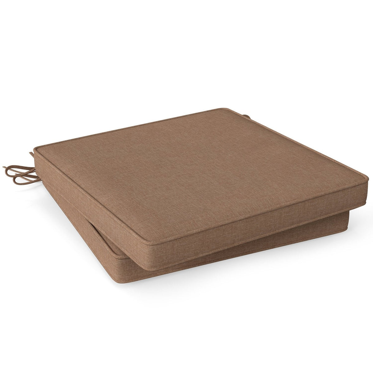 Outdoor Chair Cushion Set of 2 Waterproof Fade-Resistant Olefin Seat Cushions-Brown