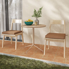 Outdoor Chair Cushion Set of 2 Waterproof Fade-Resistant Olefin Seat Cushions-Brown