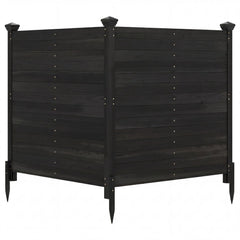 Outdoor Privacy Air Conditioner Fence for Outside and Backyard-Black