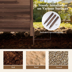 Outdoor Privacy Air Conditioner Fence for Outside and Backyard-Brown