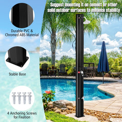 Outdoor Solar Heating 7.2 Ft Adjustable Shower Head