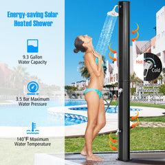 Outdoor Solar Heating 7.2 Ft Adjustable Shower Head