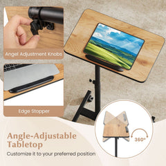 Overbed Rolling Food Tray Table