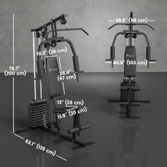 Home Gym Equipment, Multifunction Workout Machine with 99lbs Weight Stack for Back, Chest, Arm, Legs, and Full Body Workout