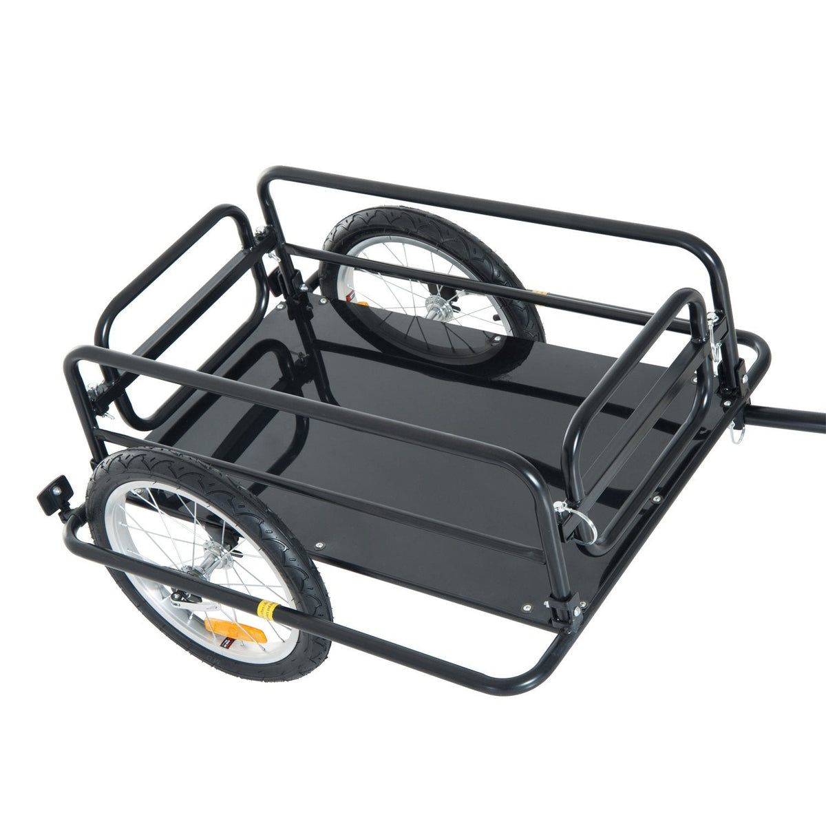 Folding Bicycle Cargo Trailer Wagon Utility Bike Cart Carrier Garden Patio Tool New