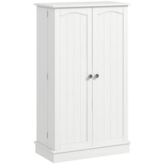 Freestanding Pantry Cabinet 41 Inch Kitchen Pantry with Spice Racks and Adjustable Shelves for Home Use, White