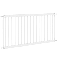 26"-37" Dog Gate, Adjustable Pet Gate, Fits 10" Tall with 2 Extension, Pressure Mount Kit for Stairs and Doorways, Black