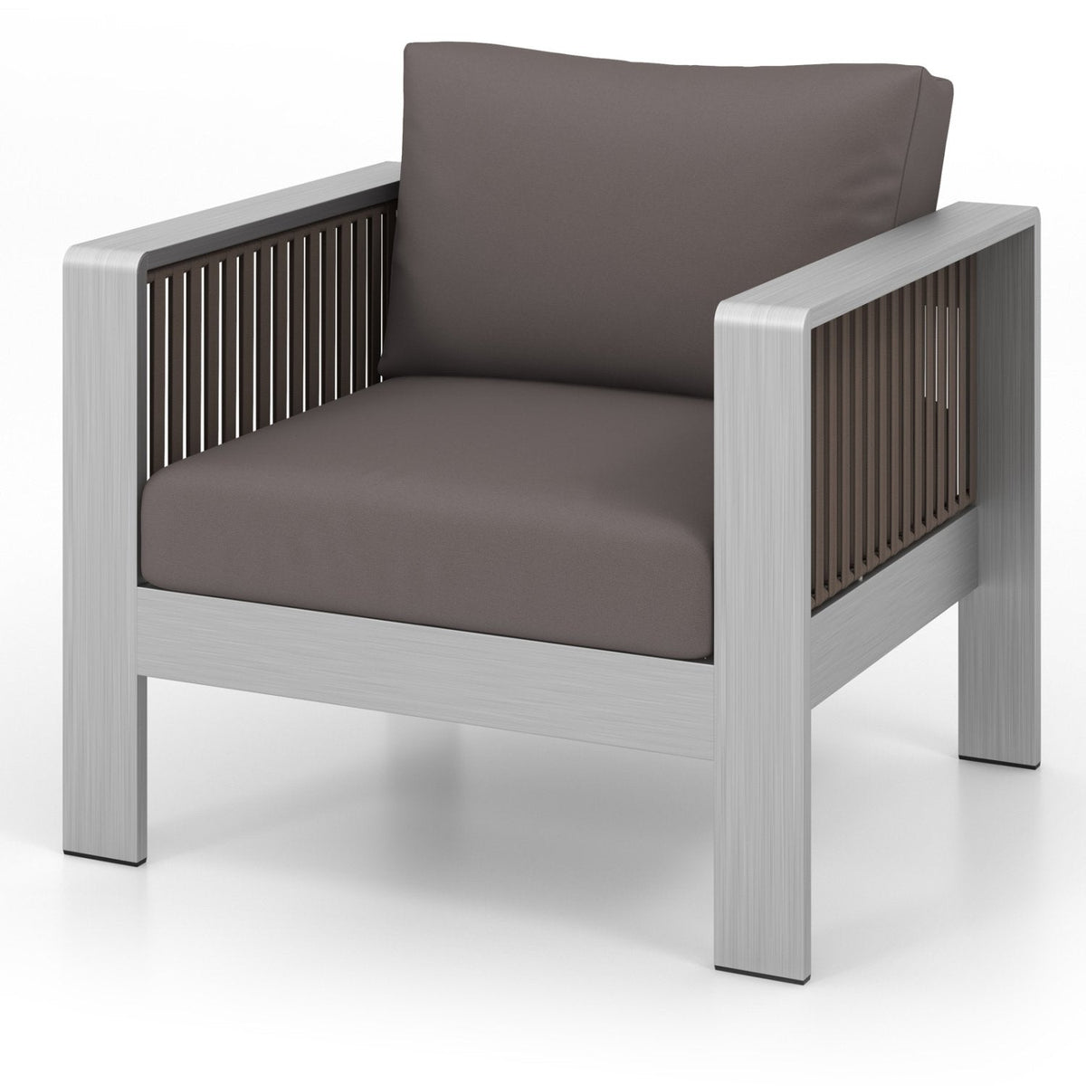 Aluminium Outdoor Armchair with 6 in Seat and 7 in Back Cushions