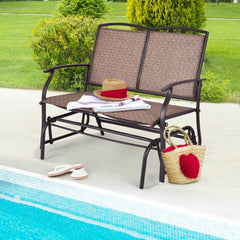Outdoor Iron Patio Rocking Chair for Backyard and Lawn
