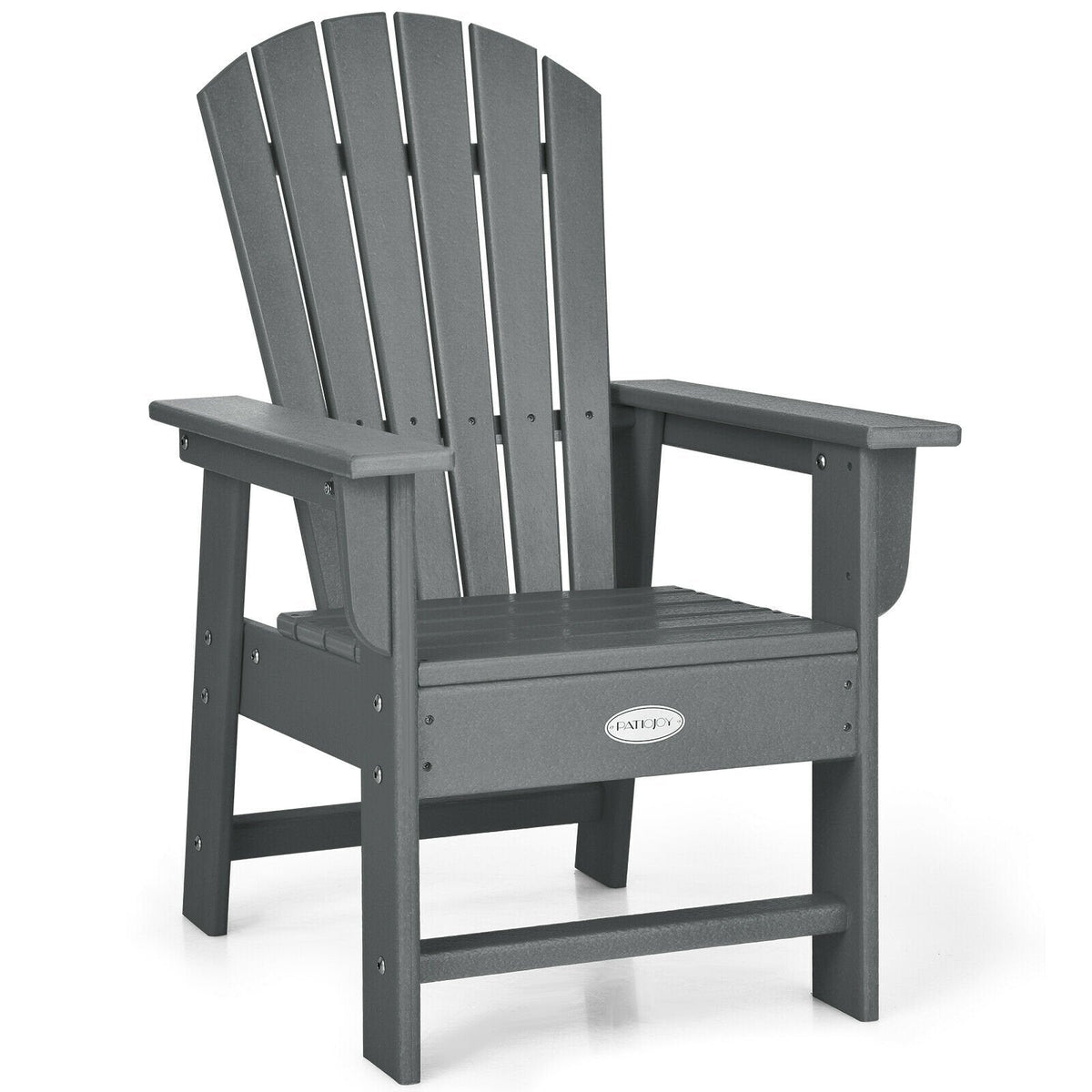 Kids Adirondack Chair for the Patio, All Weather Grey