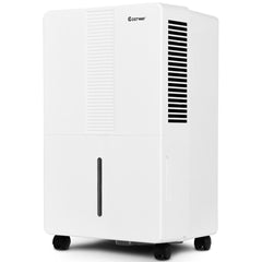 70 Pint Portable Dehumidifier, 17 Pint Bucket, Basement and Bedroom Presets, 3 Fan Speeds, White