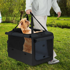 Portable Foldable Pet Carrying Bag with 2 Openings and Comfy Cushion-S