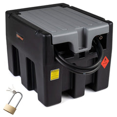 Portable Diesel Tank 53 Gallon with 13.2 GPM Flow Rate for Transportation-Black