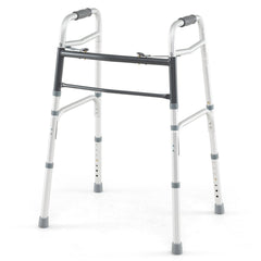 2-Button Folding Walker Lightweight with 7-Level Adjustable Height