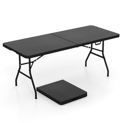 Portable Folding Camping Table with Carrying Handle-Black
