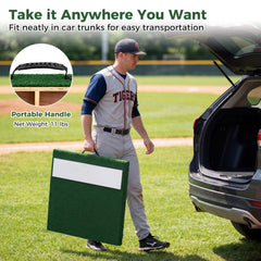Portable Pitching Mound with Baseball Pitching EVA Carry Handle