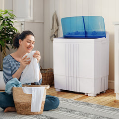 Portable Washing Machine with Built-in Drain Pump-Blue