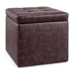 16 Inch Ottoman Pouffe Storage Box Lounge Seat Footstools