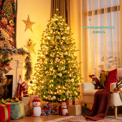 7 FT Pre-Lit Christmas Tree with App Controlled LEDs, 2324 Hinged PE and PVC Tips