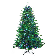 7 FT Pre-Lit Christmas Tree with App Controlled LEDs, 2324 Hinged PE and PVC Tips
