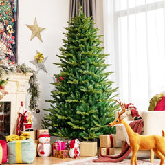 8 FT Pre-Lit Christmas Tree with App Controlled LEDs, 2956 Hinged PE and PVC Tips