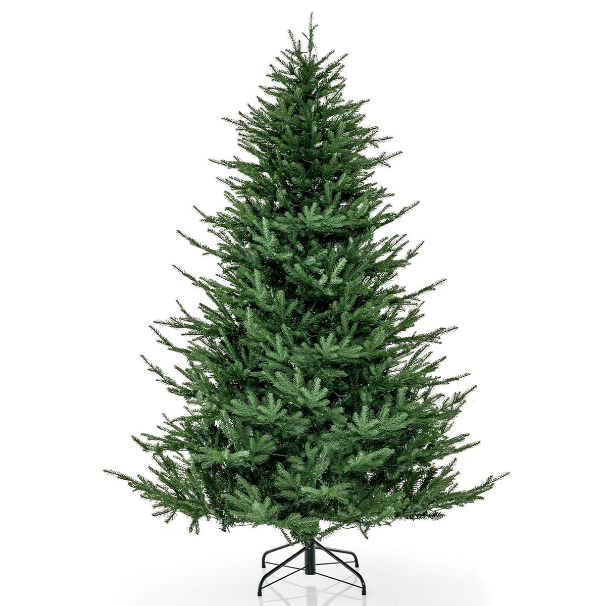 7 FT Pre-Lit Christmas Tree, PE and PVC Mixed Tips with 8 Lighting Modes