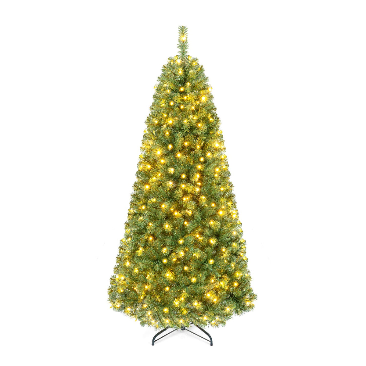 7 FT Pre-Lit Christmas Tree, 1181 Branch Tips and 500 Colour Changing LEDs with Remote
