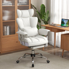PU Leather Home Office Chair 400 lbs High Back Executive Chair-White