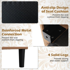 PU Leather Modern Accent Chair with Removable Seat Cushion-Brown