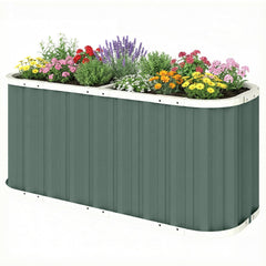 Galvanized Raised Garden Bed, Deep Root Planter Box, Outdoor Garden Bed with Plant Labels, 5' x 2' x 2', Dark Grey