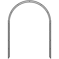 8.7FT Garden Arch Trellis, Outdoor Wedding Arbor for Ceremony with Scrollwork Design for Climbing Roses, Vines and Plants