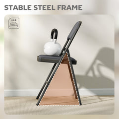 4 Pack Folding Chairs with Padded Seats, Velvet Portable Party Chairs with Steel Frame, Beige