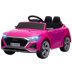 12V Battery Powered Kids Electric Car, Audi Q8 etron Sportback Licensed Ride on Car w/ Remote Control, Black