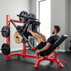 Leg Press Machine with Wheels and Calf Block, Adjustable Squat Machine for Home Gym, 1000 lbs Capacity
