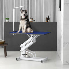Pet Grooming Table, Height Adjustable Dog Grooming Table with Arm, Noose and Non-Slip Grooming Table, Black