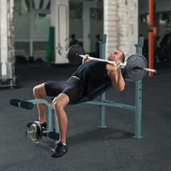 Incline Decline Weight Bench with Leg Extension and Barbell Rack, Adjustable Bench Press Weight Lifting Bench